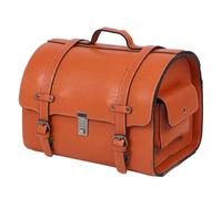 BONKZEBU Sac Arrière de Moto étanche, capacité de 29,5 L, Mallette de Rangement pour Scooter, Sac à Bagages avec Porte-Bagages pour Le Rangement du Casque (Orange)