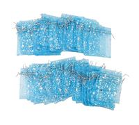BONKZEBU Sacs en Maille Transparente à Cordon de Serrage, Jolis Sacs-Cadeaux Transparents à Motif D'étoiles pour les Mariages et les événements, Parfaits pour les Petits Cadeaux, 4,5 X 3,3 Pouces,