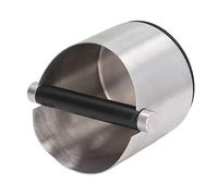 BONKZEBU Seau à Marc de café, Boîte à Frapper en Acier Inoxydable avec | Poubelle à café avec base en caoutchouc antidérapant, conception cylindrique compacte, pour la maison, le café, le bar et