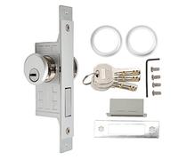 BONKZEBU Serrure de Porte Centrale avec Cadre en Verre, Serrure à | Acier Inoxydable Robuste et Alliage de Zinc, pour Vitrines, Portes Coulissantes de Bureau, Portes en Bois et en Aluminium