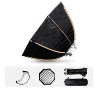 BONKZEBU Softbox Octogonale avec Grille en Nid d'abeille Conception Portable à Dégagement Rapide pour la Réalisation de Films de Voyage 40 X 40 X 30 Cm en Nylon