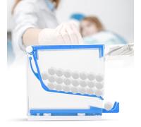 BONKZEBU Support Hygiénique de Distributeur de Rouleau de Coton Dentaire de 4 Couleurs pour la Conception de Type de Presse D'usage Professionnel et Domestique pour le Bureau de de Dentiste (Bleu)