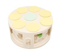 BONKZEBU Table de Présentation de Desserts Rotative Automatique à Carrousel LED pour Fête de Mariage, 8 Petits Plateaux, Anniversaire/Noël/vacances, Chansons ABS et Batterie Non Incluses