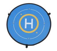 BONKZEBU Tapis D'atterrissage Réfléchissant pour Drone, Haute visibilité, Imperméable, Pliable, pour DJI 2 Quadcopter, Pliage Rapide de Nuit, Bleu Orange (75 cm)