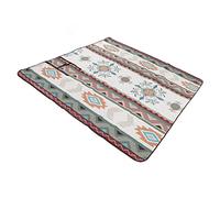 BONKZEBU Tapis de Camping Portable Imperméable avec Fond en Tissu Oxford, Tapis de Pique-Nique en Plein Air, Lavable en Machine pour Parc de Plage, 197x197cm (Type A)