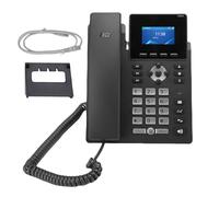 BONKZEBU Téléphone IP WiFi SIP T34W, Téléphone VoIP Gigabit Ethernet à Double Port avec écran LCD de 2,4 Pouces avec Technologie de Suppression du Bruit, pour Les Petites Entreprises et