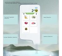 BONKZEBU Testeur de Nitrate Numérique Portable, Détecteur de Rayonnement Alimentaire, Compteur Geiger avec Détection en 3 Secondes et Précision de 90% pour Poisson, Viande, Fruits, (Blanc)