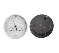 BONKZEBU Thermomètre 3 en 1, Baromètre, Hygromètre, Instrument Météo Mural de Grande Taille, Diamètre 130 Mm, Matériau Léger en Alliage D'aluminium