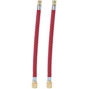 BONKZEBU Tube D'extension de Pompe à Vélo 2 Pièces, Matériau en Caoutchouc Souple et Durable, Tuyau de Valve Flexible, avec Connecteur en Alliage, pour Gonfler Les Pneus de Vélo (Cuivre Plaqué)