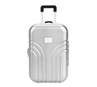 BONKZEBU Valise à Jouets pour bébé, Mini Boîte à Bagages à Roulettes en Plastique avec Matériau Non Sûr, pour le Rangement des Enfants, Cadeau D'anniversaire pour la Journée des Enfants (Argent)