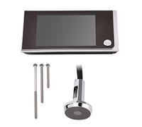 BONKZEBU Visionneuse œil de Chat HD avec Judas électronique Extérieur, écran Couleur LCD de 3,5 Pouces, Grand Angle de 120 ° pour la sécurité de la Maison, Argent Noir, Design Mini,