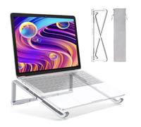 Bonlace Support Pc Ordinateur Portable Bureau, Laptop Stand Pliable en Aluminium Support Ventilé pour Ordinateur Portable Léger Compatible avec MacBook Notebook ASUS Acer Dell XPS HP 10-15,6 Pouces