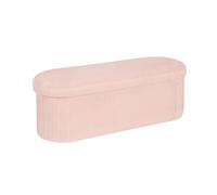 Bonlife Banc de Rangement, Bout de Lit, Grand Coffre de Rangement, Charge jusqu'à 150 kg, Rose, 110 * 38 * 38 cm