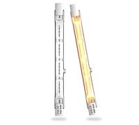Bonlux 118mm R7s Ampoule Halogène 160W Blanc Chaud 2700K Dimmable J118 J Type Linéaire 2000lm AC220-240V pour Éclairage de Sécurité, Projecteurs, Lampes de Table(2pcs)