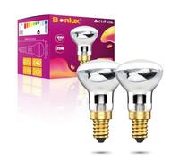 Bonlux 2x R39 E14 Réflecteur Ampoule Spot Lumières Dimmable Lampe à Lave 25W Edison Vis Base SES Ampoules Blanc Chaud 2400-2600K 360°Angle de Faisceau 240V