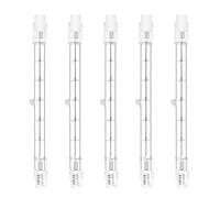 Bonlux 500W Tube R7S 118mm Halogène Dimmable Blanc Chaud 2800K Ampoule Crayon R7S Linéaire 11000lm AC 220-240V pour L’éclairage de Maison, Travail, Sécurité, Lampadaire, Etc (5Pcs)