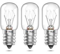 Bonlux Ampoule Four 25W 300 Degré Petite Ampoule Lampe Cristal de Sel Himalaya Ampoule Petit Culot à vis E14 Dimmable Ampoule Remplacement LED pour Frigo Refrigerateu Machine Coudre 220-240V, Lot de 3