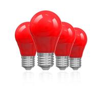 Bonlux Ampoule LED rouge E27 4x4W, ampoule LED décorative E27 rouge, remplacement ampoule incandescente rouge 35W, LST2666