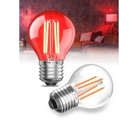 Bonlux Ampoule Rouge E27, Ampoule Rouge pour Dormir, Ampoule Colorée E27, Ampoule colorée pour Halloween, Noël