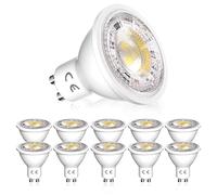 Bonlux Ampoules LED GU10 Dimmable, GU10 LED Blanc Chaud Ampoule 3000K, 5W équivalent 50W Lampe Halogène, AC 230V 400LM Ampoule LED Spot Culot GU10, 38° Larges Faisceaux pour Salon(Lot de 10)