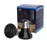 Bonlux E27 75W Ampoule Céramique Chauffante Lampe Noire de Chauffage en Ceramique 220-240V Lampe Infrarouge Chauffante pour Poussin Reptile Tortue Chiot Lapin Terrurium (2Pcs)