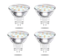 Bonlux GU4 LED Blanc chaud Spot Light MR11 Ampoules LED Non-Dimmable, GU4 LED 12V 2W Remplace les ampoules halogènes 20W Réflecteur, Ampoules LED 3000K 540LM AC/DC 12V, culot GU4.0, 4 pièces