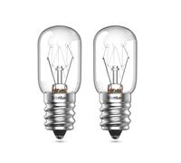 Bonlux Lot de 2 ampoules de four E14 à intensité variable - 300 ° - Blanc chaud - 2600 K - Pour lampes à sel, micro-ondes, four, réfrigérateur