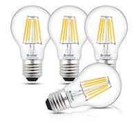 Bonlux Lot de 4 ampoules LED E27 12 V Blanc chaud 2700 K A60 Ampoule LED vintage 6 W 650 lm Filament Edison Ampoule LED remplace 75 W Ampoule LED E27 pour salon, chambre à coucher et chambre d'enfant