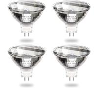 Bonlux Lot de 4 ampoules MR11 12 V 10 W 2 broches 35 mm GU4 Ampoule MR11 Dimmable Blanc chaud 2800 K Couvercle en verre pour éclairage de cuisine et de salle de bain