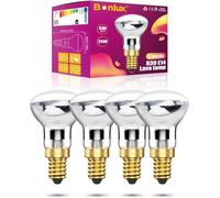 Bonlux R39 E14 Lampes de Lave Réflecteur Ampoules Spot Lumières 25W Dimmable Edison Vis Base SES Ampoules Blanc Chaud 2400-2600K 360 Degré Angle de Faisceau 240V 4Pcs