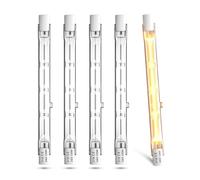 Bonlux R7S Ampoule Halogène 118mm 150W, Dimmable Halogène R7s Blanc Chaud 2800K, J118 Ampoule Halogene Crayon 2100LM pour L’éclairage De Paysage,Travail, Sécurité, Lampadaire, Lot de 5
