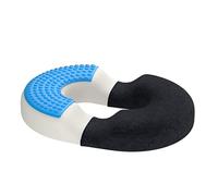bonmedico Coussin Coccyx Orthopédique - de Chaise Bureau - de Siège Ergonomique pour Bureau et Voiture - Bouée Médicale Ergonomique en Gel et Mousse à Mémoire de Forme (Noir Velours, Large)