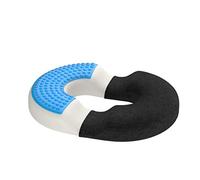 bonmedico Coussin Coccyx Orthopédique - de Chaise Bureau - de Siège Ergonomique pour Bureau et Voiture - Bouée Médicale Ergonomique en Gel et Mousse à Mémoire de Forme (Noir Velours, Standard)