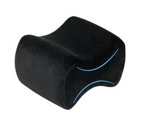 bonmedico Coussin orthopédique en Mousse à mémoire de Forme pour Les Genoux et Le Dos - Housse Lavable - Noir