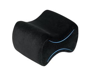 bonmedico Coussin orthopédique en Mousse à mémoire de Forme pour Les Genoux et Le Dos - Housse Lavable - Noir