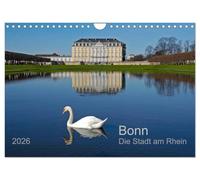 Bonn Die Stadt am Rhein (Wandkalender 2026 DIN A4 quer), CALVENDO Monatskalender: Die ehemalige Bundeshauptstadt, bekannt durch Beethoven