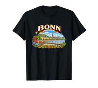 Bonn Germany Vintage Rhin Travel Design T-Shirt Graphique avec Valeur
