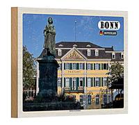 Bonn Plaque en bois | Souvenir de l'Allemagne | Monument Beethoven | 18 cm x 12 cm