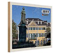 Bonn Plaque en bois | Souvenir de l'Allemagne | Monument Beethoven | 40 cm x 30 cm