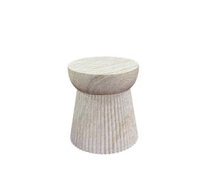 BONN - Table d'appoint ronde beige D37 Beige