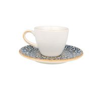 Bonna Alhambra - Tasses à expresso et soucoupe - 80 cc - Porcelaine - lot de 6
