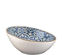Bonna Alhambra Vanta ALHVNT8KS Lot de 6 coupelles rondes en porcelaine Bleu/beige 8 cm 6 cl 5 cm