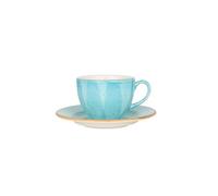 Bonna Aqua - Tasses à thé et soucoupe - 230 cc - Porcelaine - lot de 6