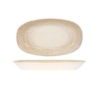 Bonna Assiette de service - Patera - Porcelaine - 34x19 cm - lot de 2
