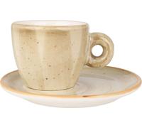 Bonna Aura Terrain - Tasses à espresso et soucoupes - 70 cc - Porcelaine - set de 6 pièces