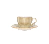 Bonna Aura Terrain - Tasses à thé et soucoupe - 230 cc - Porcelaine - lot de 6