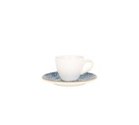 Bonna Calif - Tasses à expresso et soucoupe - 80 cc - Porcelaine - lot de 6