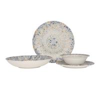Bonna Ensembles de vaisselle - Luca Mosaic - 24 pièces - 6 Personnes - Porcelaine
