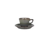 Bonna Gloire - Tasses à café et soucoupe - 180 cc - Porcelaine - lot de 6