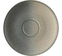Bonna Hornfels Ripple HORRPL01KT Lot de 6 soucoupes à expresso 12 cm - Porcelaine grise - Passe au micro-ondes et au lave-vaisselle - Qualité Horeca